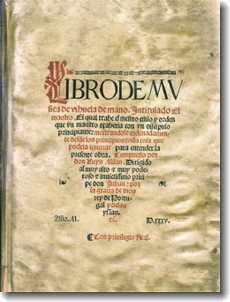 Luis de Milan, Libro de msica, cover