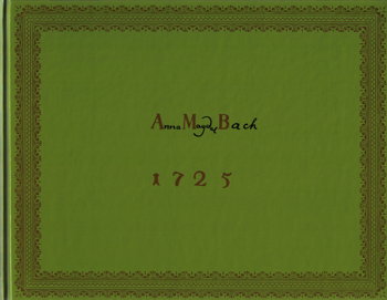 Bach, Clavierbüchlein für Anna Magdalena Bach, cover