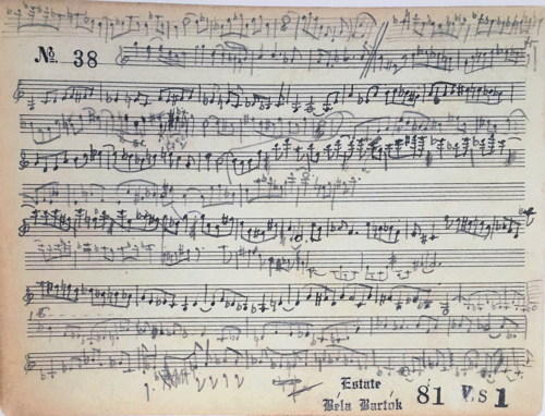 Bartók, Sonata for Violin Solo, Sz 117, sketch