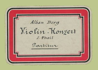 Berg: Violin Concerto, label