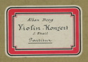 Berg: Concerto for Violin