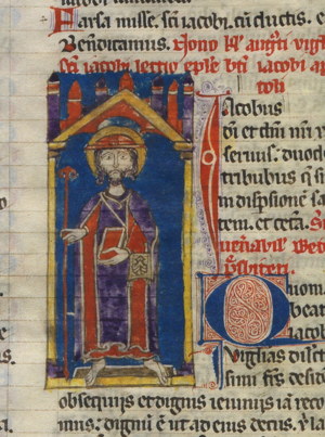 Codex Calixtinus de Salamanca, Santiago as pilgrim