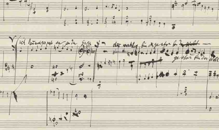 Mahler, Ich bin der Welt abgekommen, sketch detail