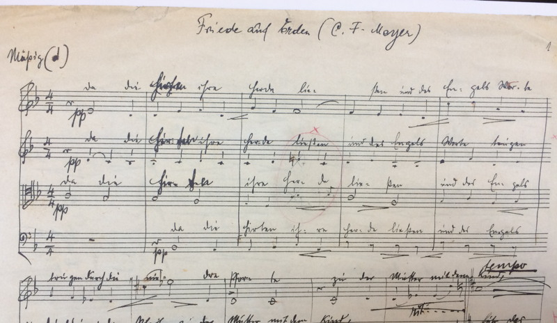 Schoenberg, Frieda auf Erden Op.13, draft