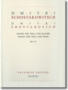 Shostakovich, Viola Sonata, op.147, cover